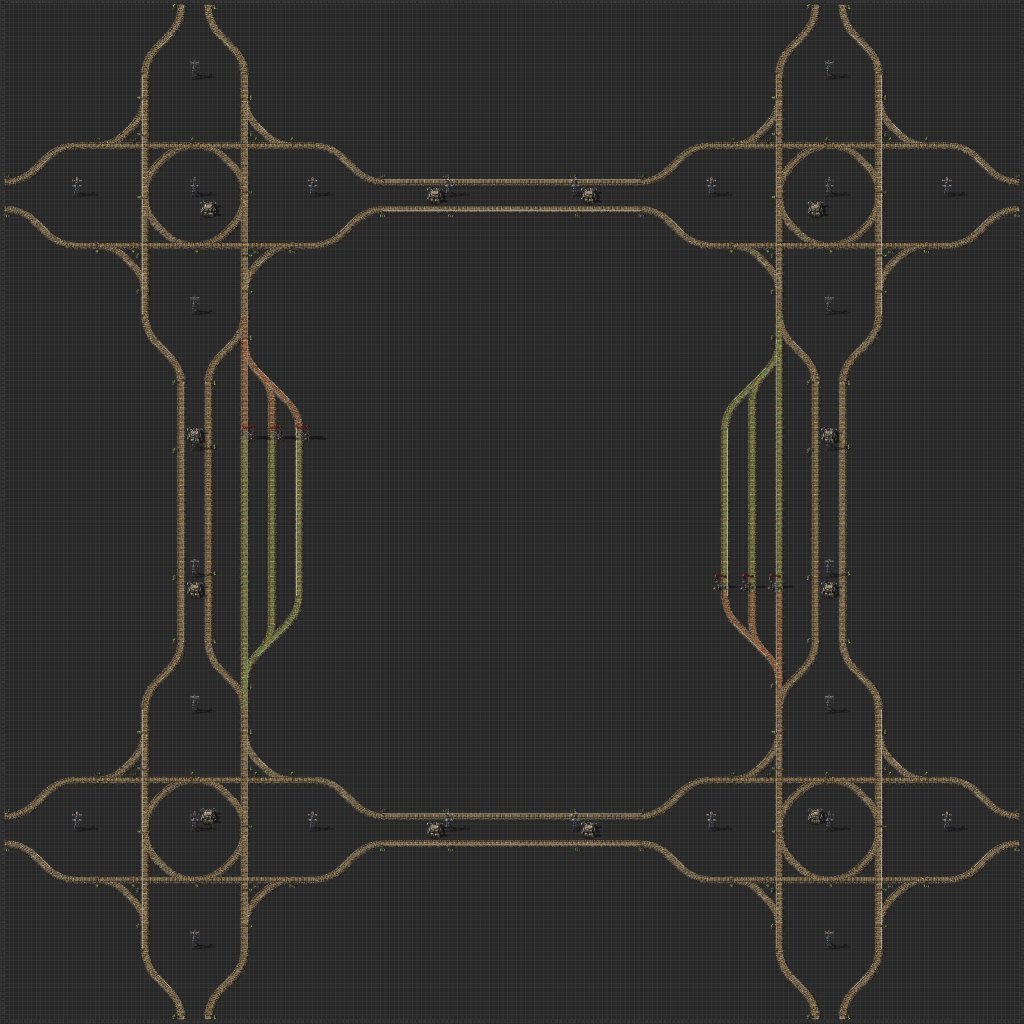 Block Roundabout Design Big Roundabout City Block - FactorioBin